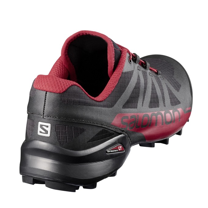 Black / Burgundy Men's Salomon SPEEDCROSS PRO 2 Trail Running Shoes | 984-GNBKIR