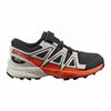 Black / Deep Grey Kids' Salomon SPEEDCROSS Trail Running Shoes | 936-IOAXHG