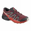 Black / Deep Grey Kids' Salomon SPEEDCROSS Trail Running Shoes | 936-IOAXHG