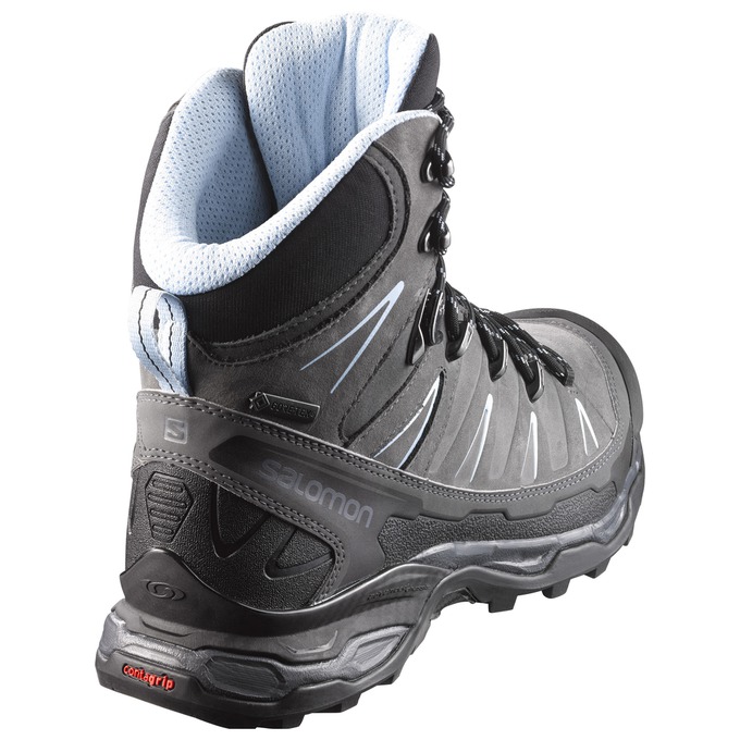 Black / Grey Women's Salomon X ULTRA TREK GTX W Hiking Shoes | 867-MOUGPS