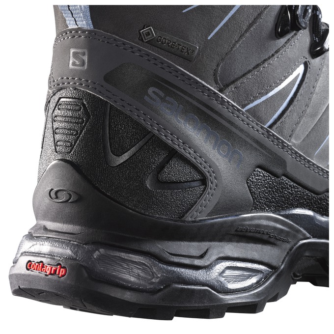 Black / Grey Women's Salomon X ULTRA TREK GTX W Hiking Shoes | 867-MOUGPS