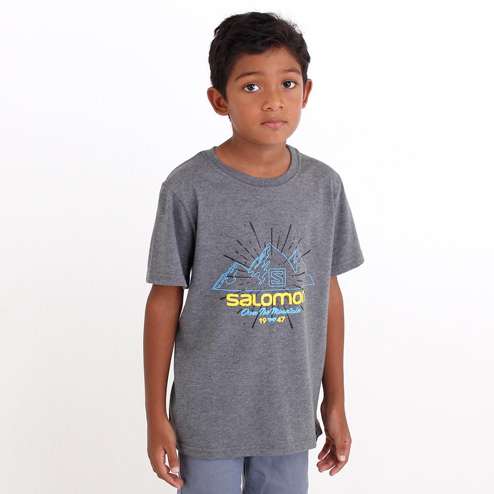 Black Kids' Salomon ATLAS SS B T Shirts | 314-SHPKUT