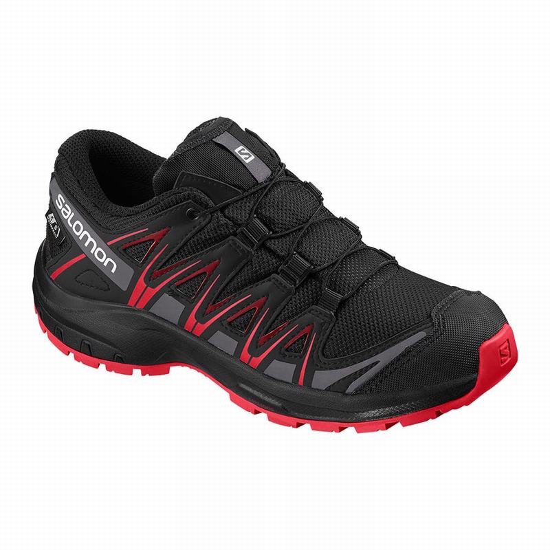 Black Kids\' Salomon XA PRO 3D CLIMASALOMON WATERPROOF Trail Running Shoes | 530-YNKSAZ