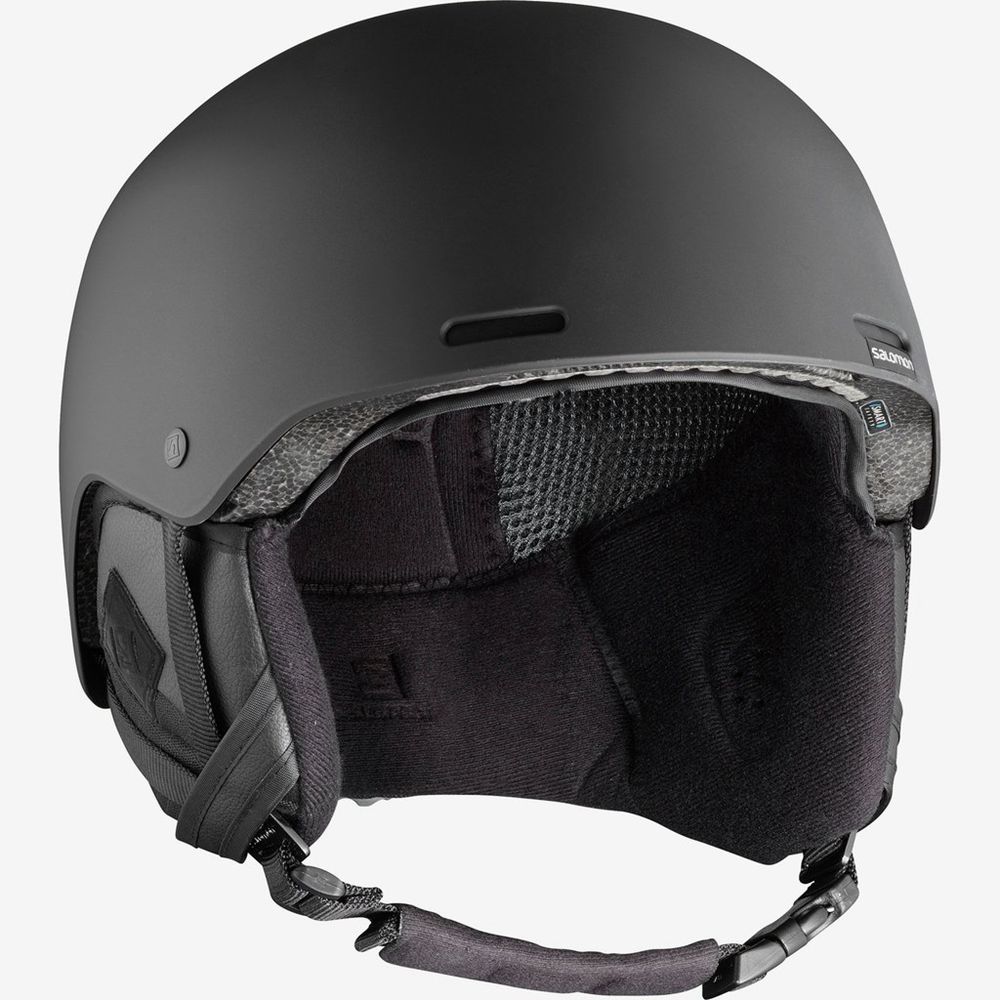 Black Men's Salomon BRIGADE+ AUDIO Helmets | 185-GWZXMY