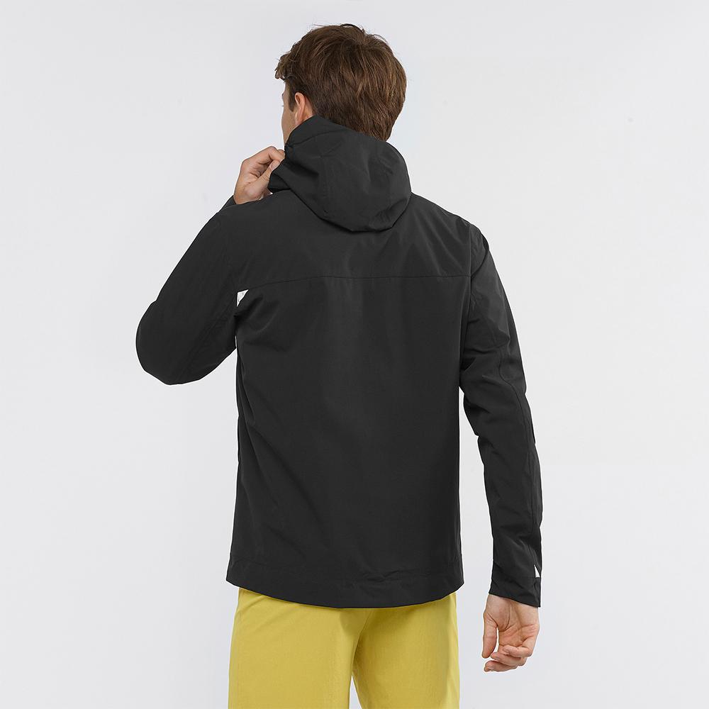 Black Men's Salomon EXPLORE WP JKT M Jackets | 072-FHLTEX