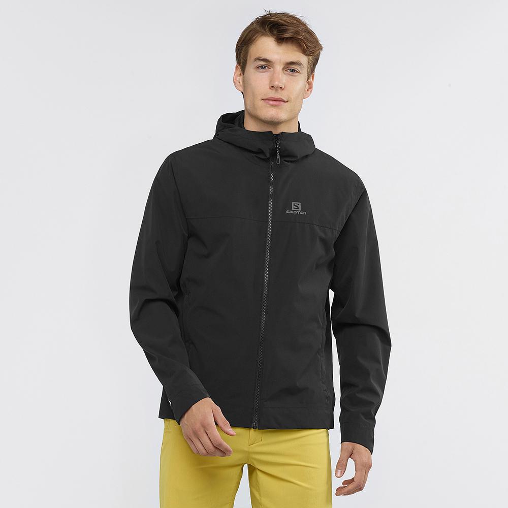 Black Men's Salomon EXPLORE WP JKT M Jackets | 072-FHLTEX