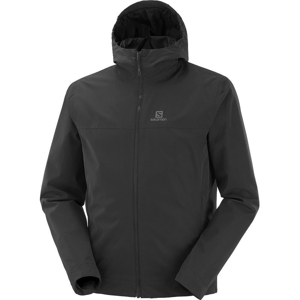 Black Men\'s Salomon EXPLORE WP JKT M Jackets | 072-FHLTEX