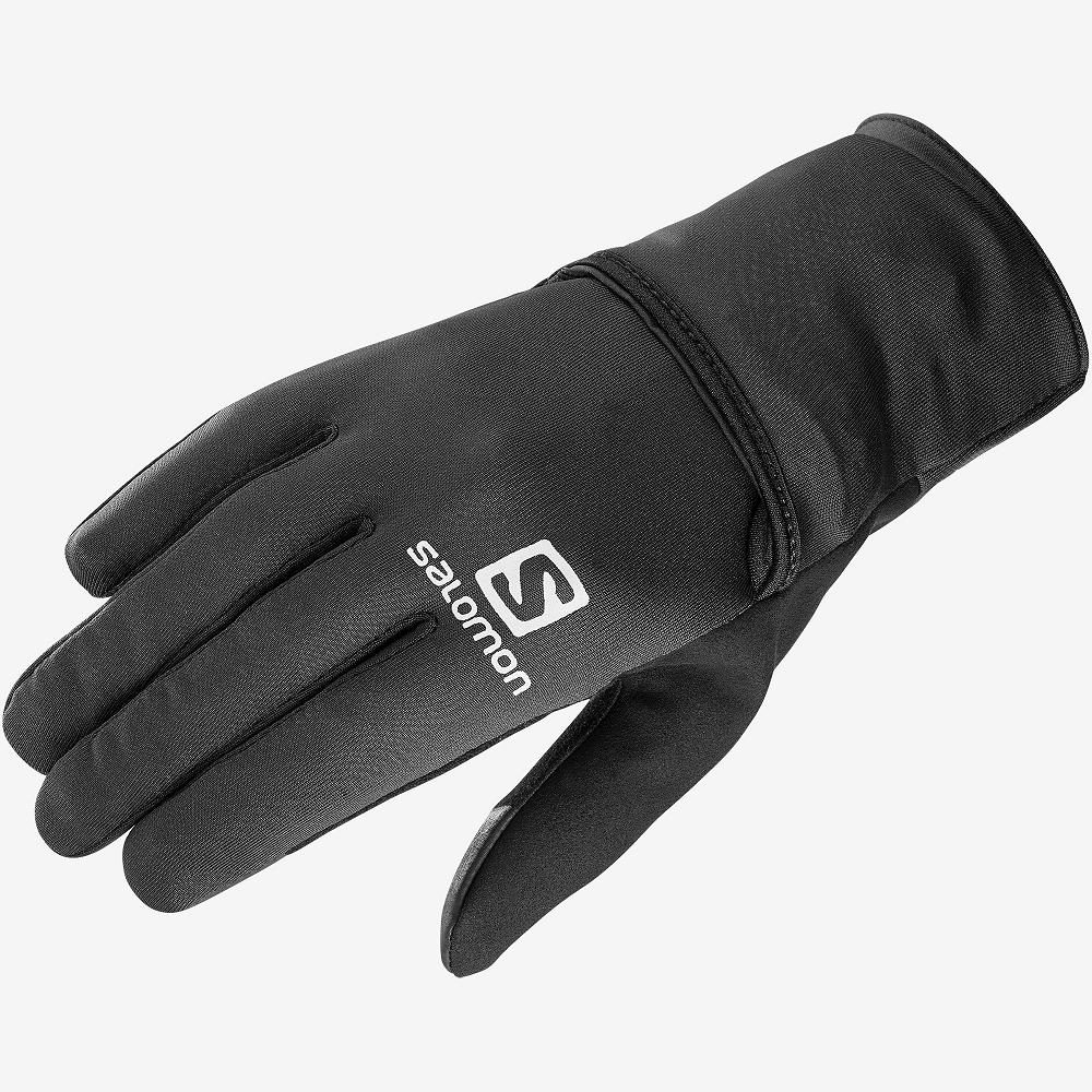 Black Men's Salomon FAST WING U Gloves | 985-PFACOI