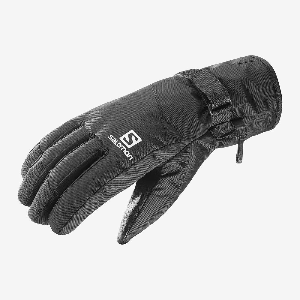 Black Men\'s Salomon FORCE DRY M Gloves | 481-OKCLVH