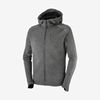 Black Men's Salomon OUTLIFE TECH LS FZ MID HOODIE M Midlayers | 548-CGMDAH