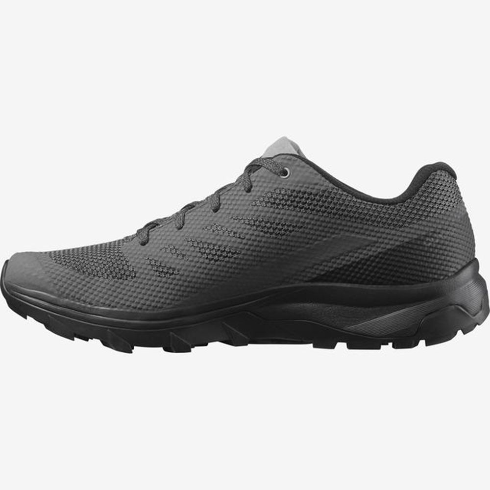 Black Men's Salomon OUTLINE Hiking Shoes | 596-MPNWCL