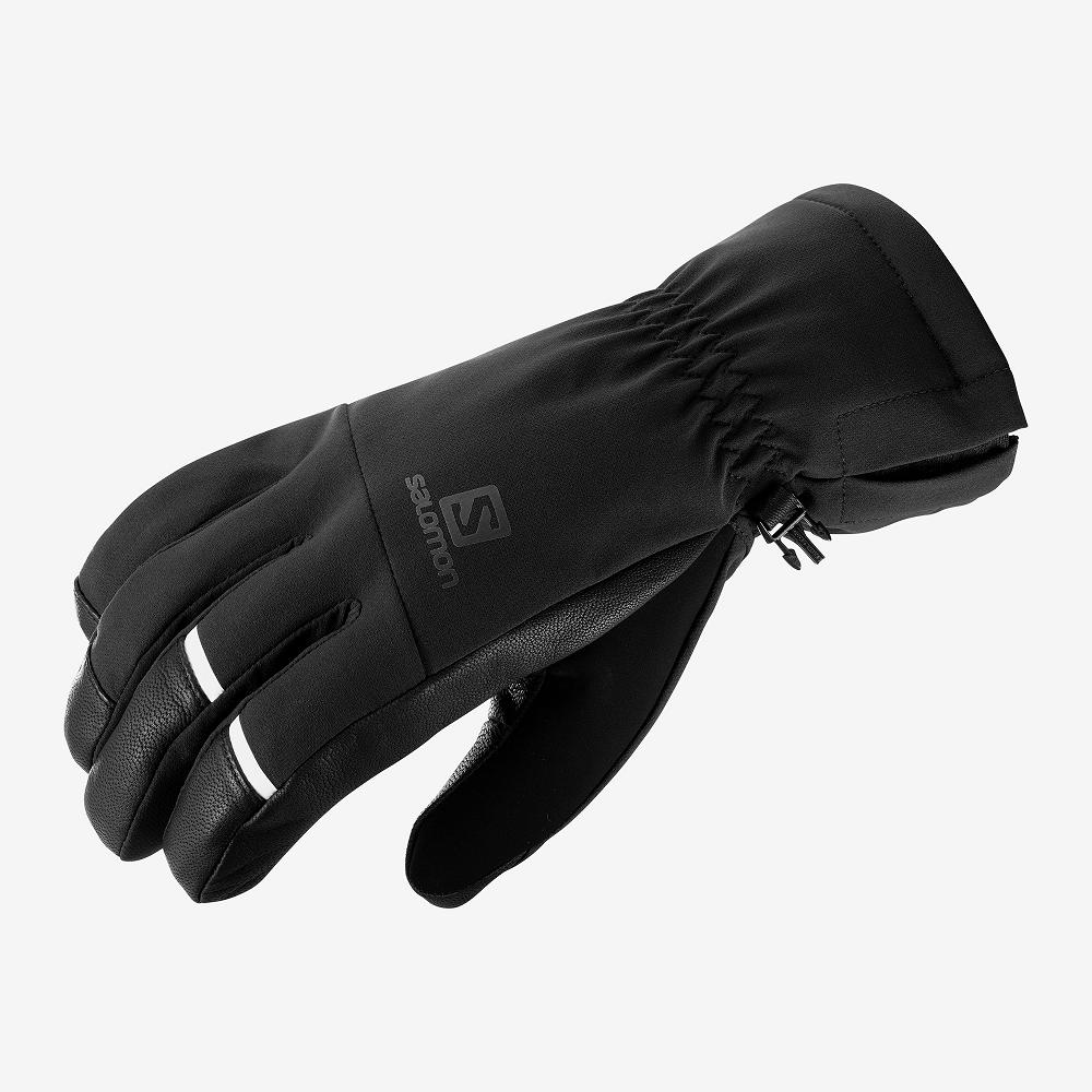 Black Men's Salomon PROPELLER DRY M Gloves | 069-EYBJQZ