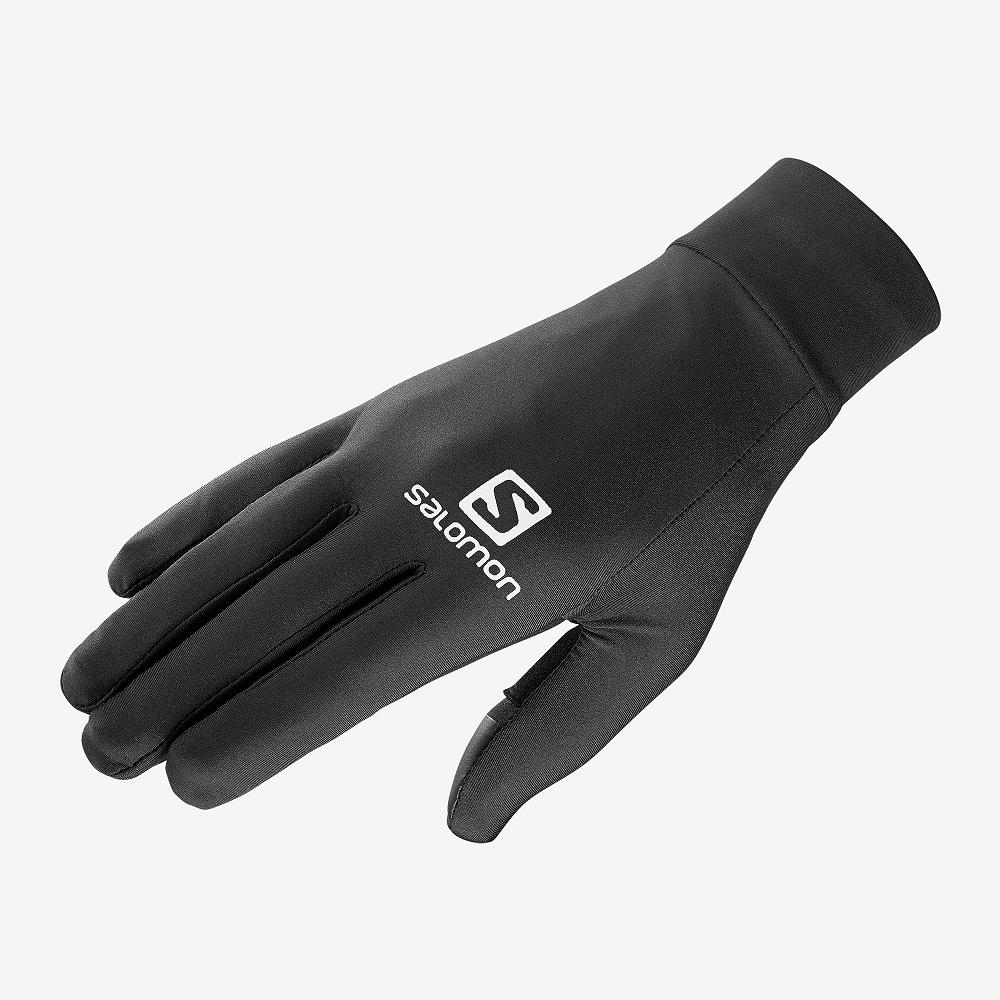 Black Men's Salomon PULSE U Gloves | 362-PLVTNZ