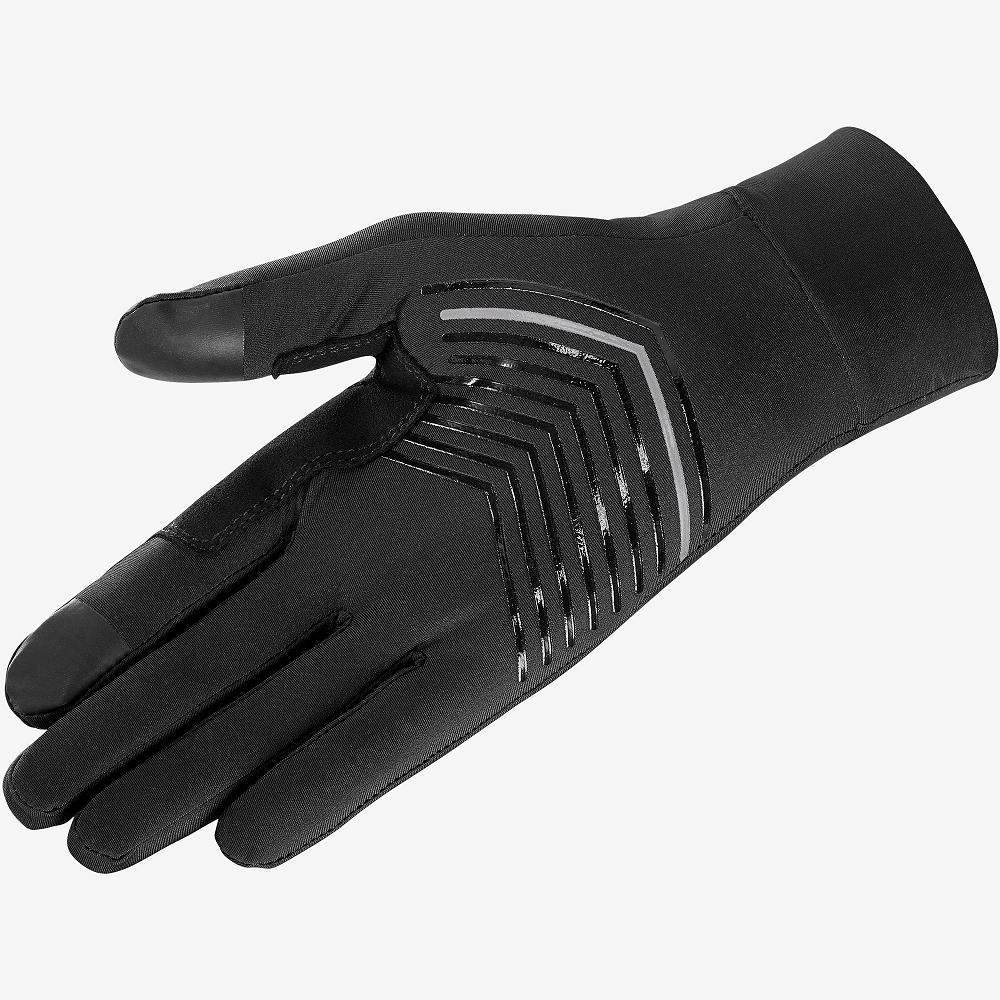 Black Men's Salomon PULSE U Gloves | 362-PLVTNZ