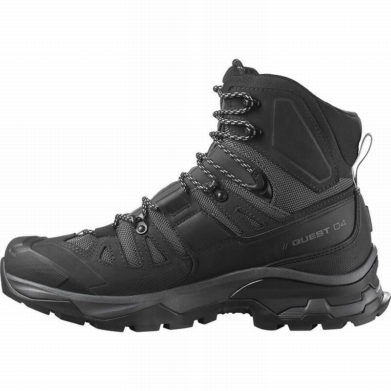 Black Men's Salomon QUEST 4 GORE-TEX Hiking Boots | 310-TFZCOP