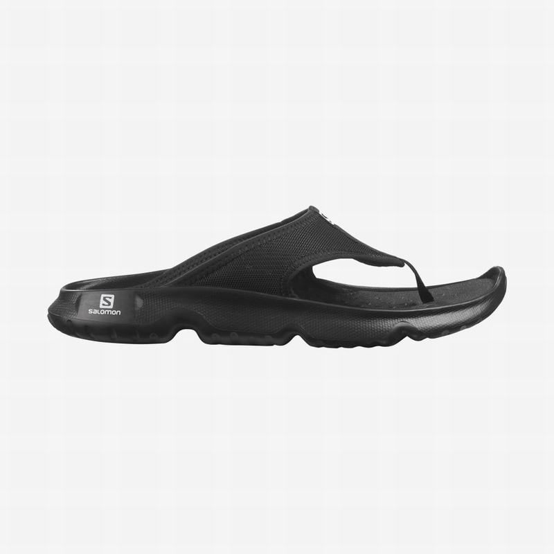 Black Men\'s Salomon REELAX BREAK 5.0 Flip Flops | 567-ISGVDK