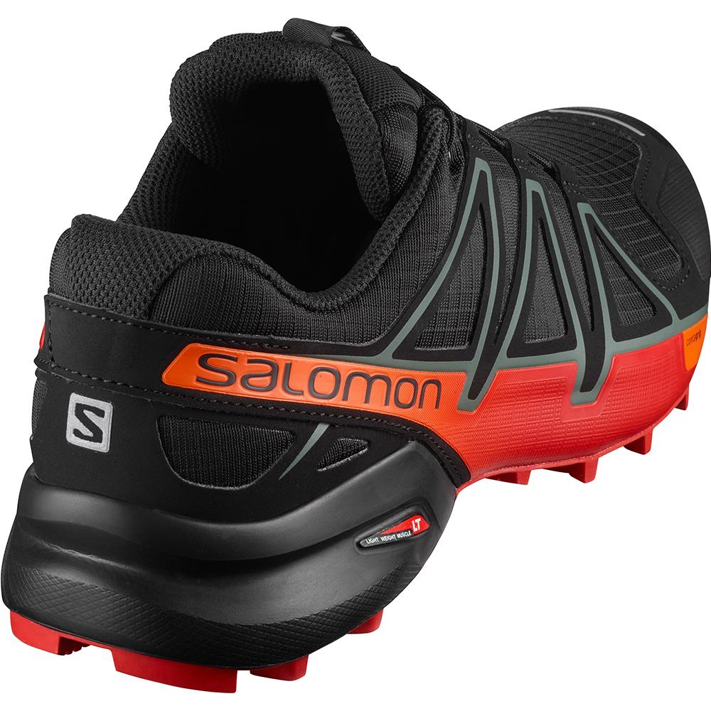 Black Men's Salomon SPEEDCROSS 4 Running Shoes | 697-YUZXGE