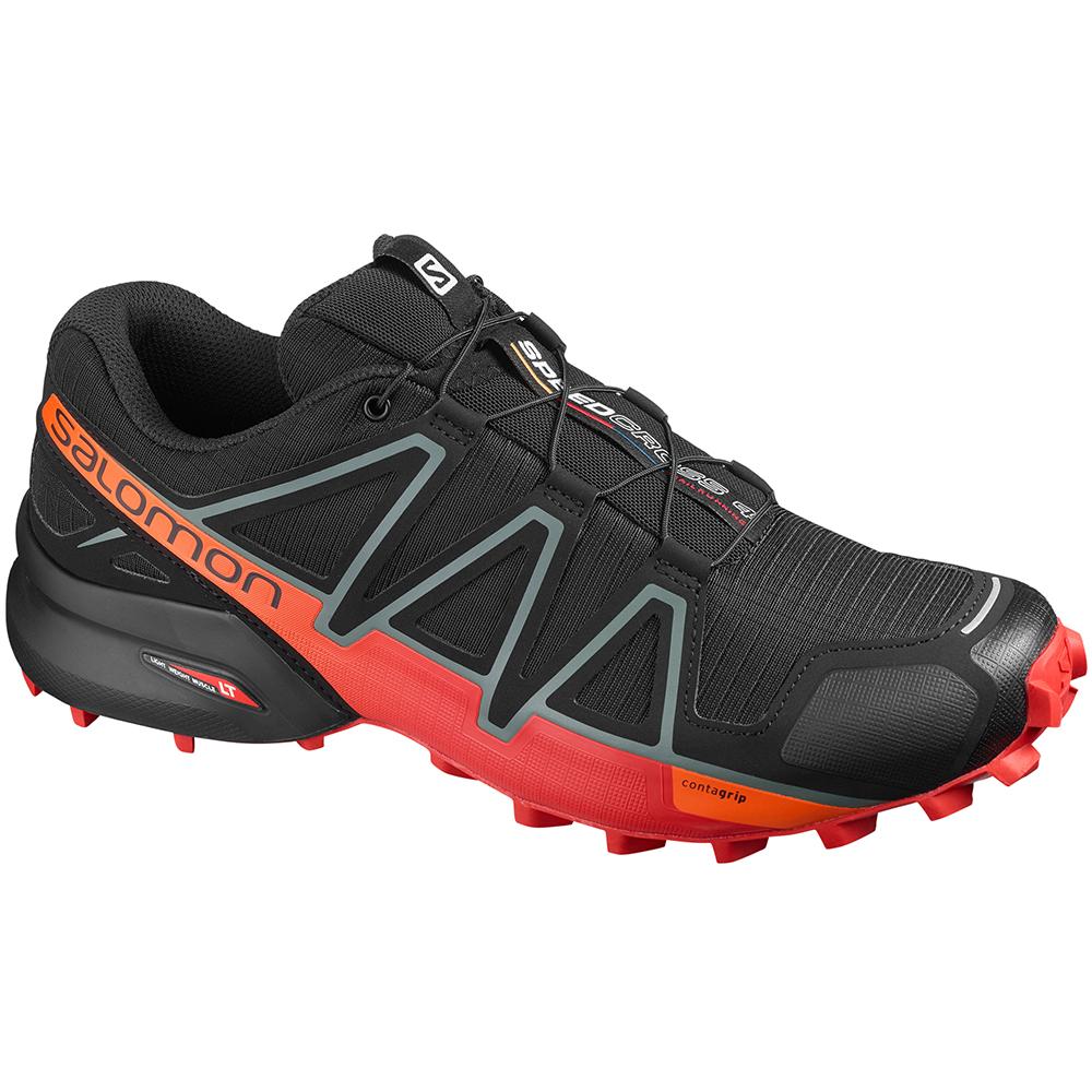 Black Men's Salomon SPEEDCROSS 4 Running Shoes | 697-YUZXGE