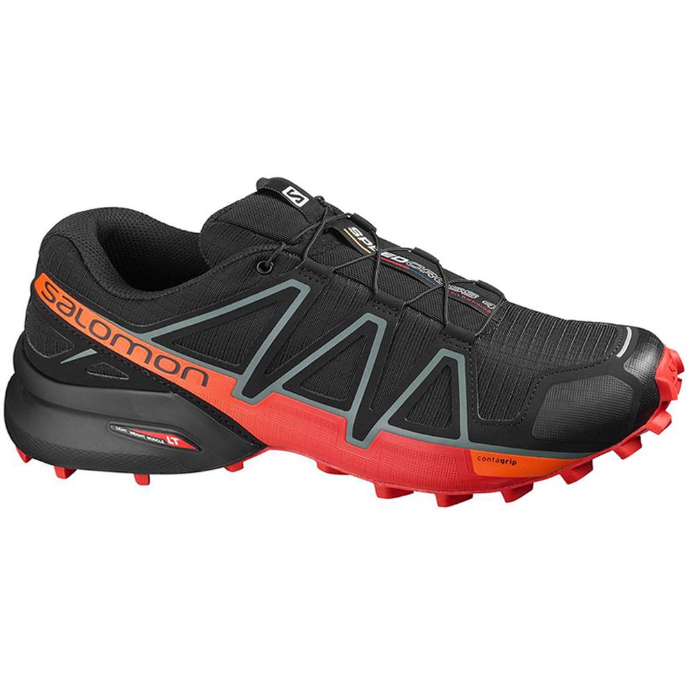 Black Men\'s Salomon SPEEDCROSS 4 Running Shoes | 697-YUZXGE