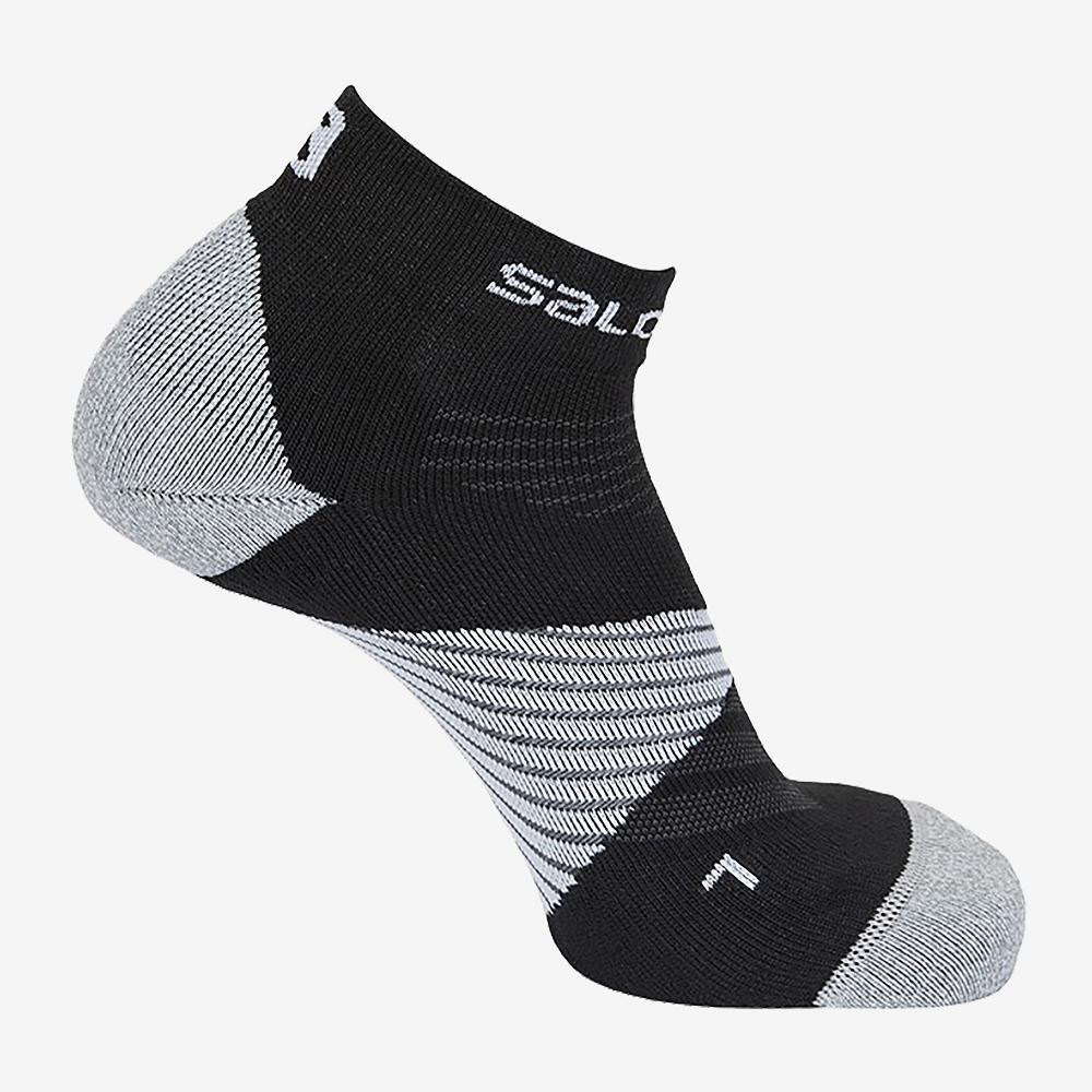 Black Men's Salomon SPEED PRO Socks | 257-NGMCHQ