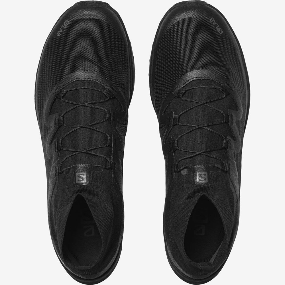 Black Men's Salomon S/LAB CROSS LTD Sneakers | 062-LCBIGZ