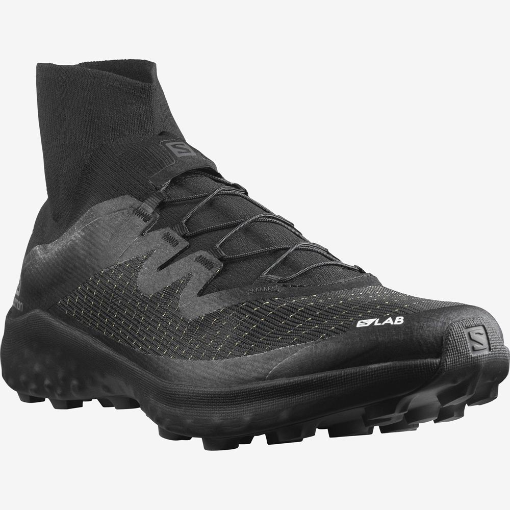 Black Men's Salomon S/LAB CROSS Trail Running Shoes | 169-VIEFAW