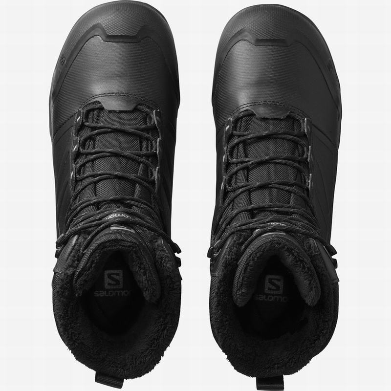 Black Men's Salomon TOUNDRA PRO CLIMASALOMON WATERPROOF Winter Boots | 750-XOYHVA