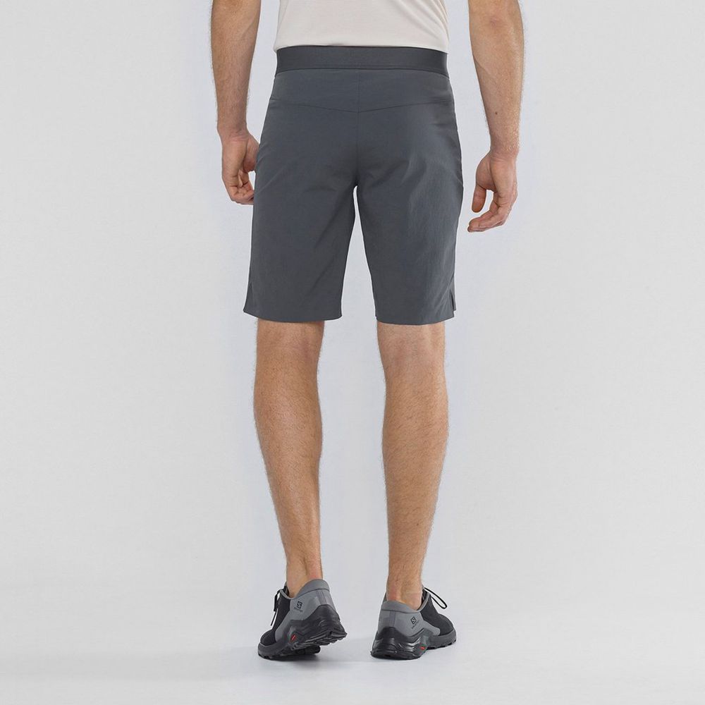 Black Men's Salomon WAYFARER PULL ON Shorts | 327-MDSTBU