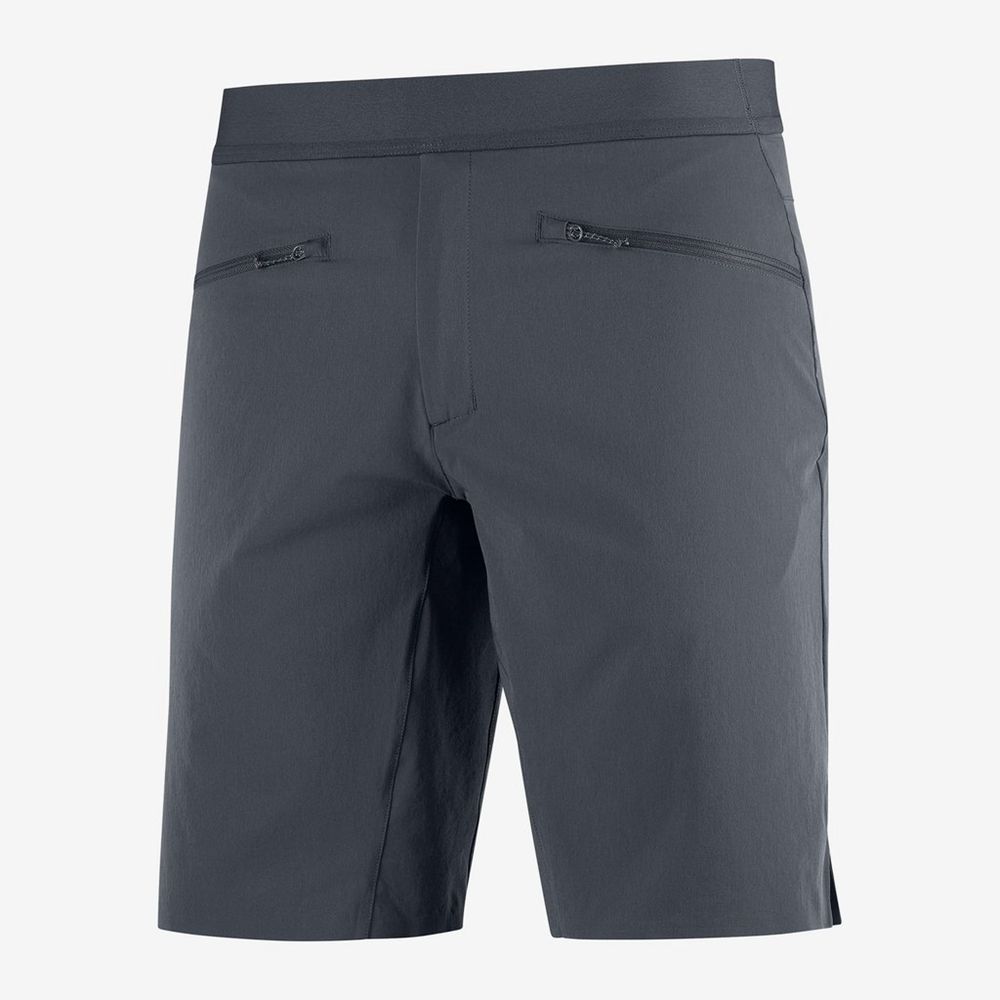 Black Men's Salomon WAYFARER PULL ON Shorts | 327-MDSTBU