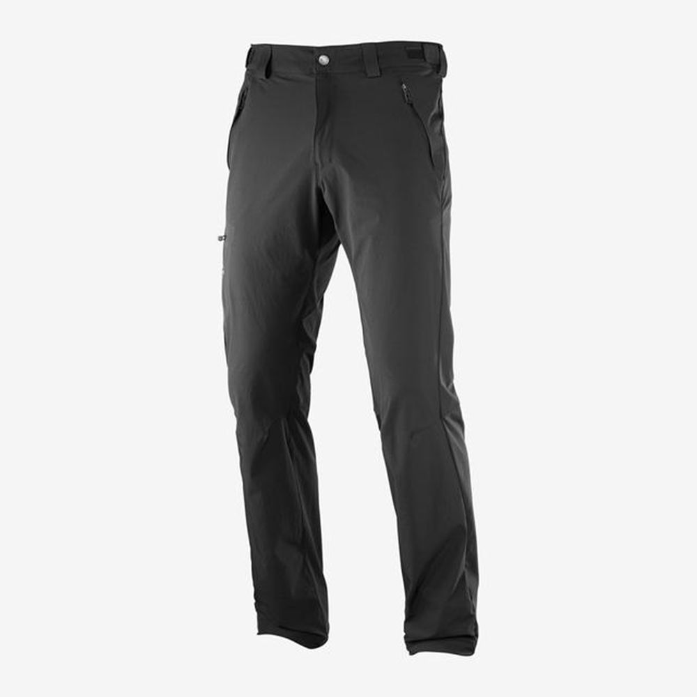 Black Men's Salomon WAYFARER STRAIGHT Pants | 584-ONMPWU