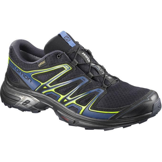 Black Men\'s Salomon WINGS FLYTE 2 GTX Trail Running Shoes | 061-SLQDWY