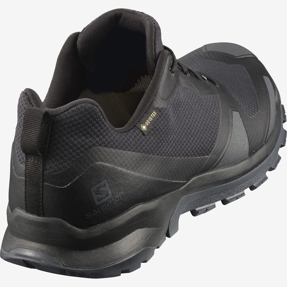 Black Men's Salomon XA COLLIDER GTX Trail Running Shoes | 256-LMVAOU