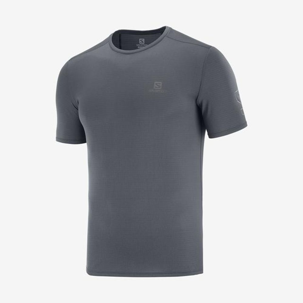 Black Men's Salomon XA TRAIL Tops | 283-UTXEZD