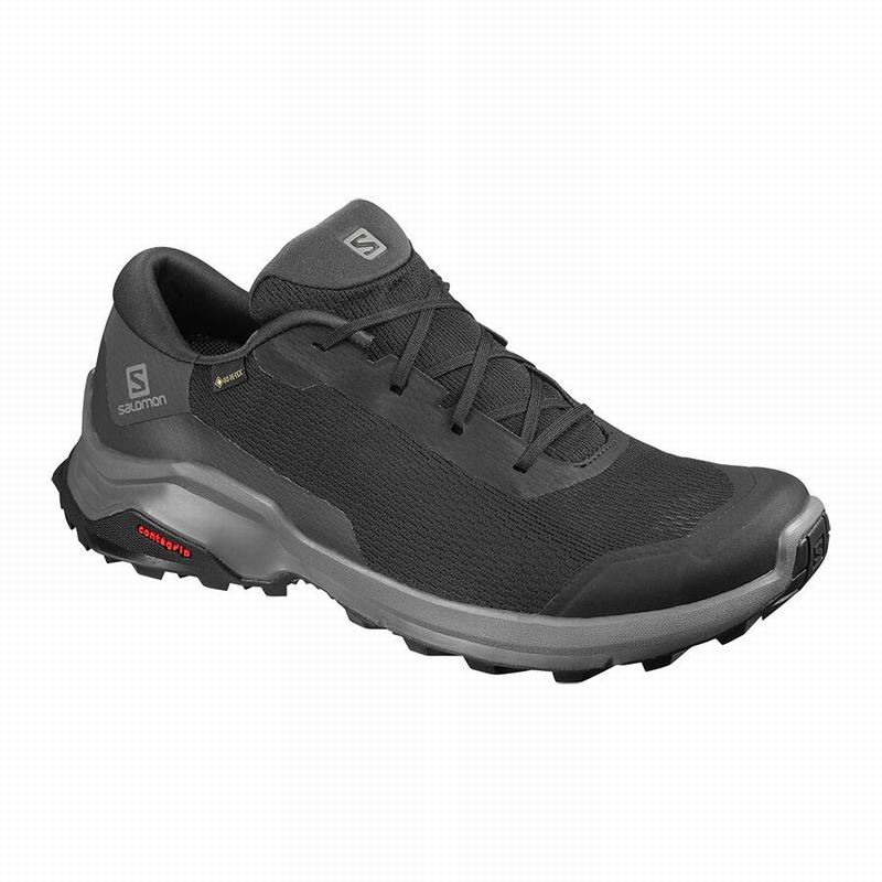 Black Men\'s Salomon X REVEAL GORE-TEX Hiking Shoes | 364-ODRFZC