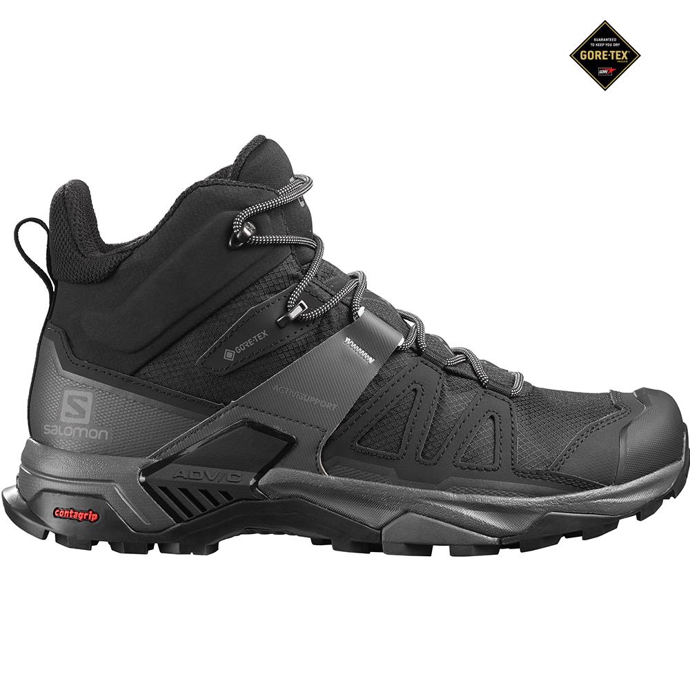 Black Men\'s Salomon X ULTRA 4 MID GORE-TEX Running Shoes | 653-GPCBUN