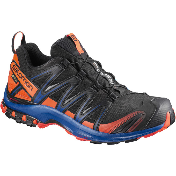 Black / Orange / Blue Men\'s Salomon XA PRO 3D GTX LTD Trail Running Shoes | 392-OQCFHM