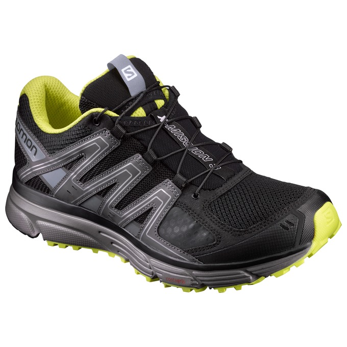 Black / Silver Men\'s Salomon X-MISSION 3 Trail Running Shoes | 598-ODLGPY