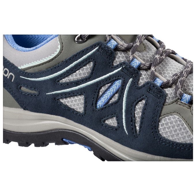 Black / Silver Women's Salomon ELLIPSE 2 AERO W Hiking Shoes | 241-JIARUX