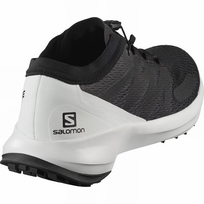 Black / White Women's Salomon SENSE FLOW W Trail Running Shoes | 614-HQXNRK