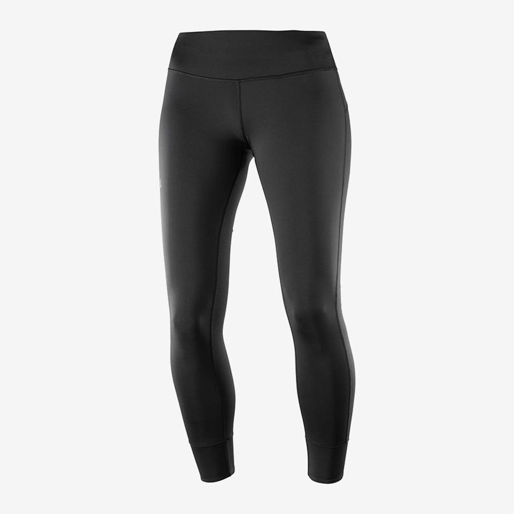 Black Women's Salomon COMET TECH TIGHTS Tights | 976-QJCWUY