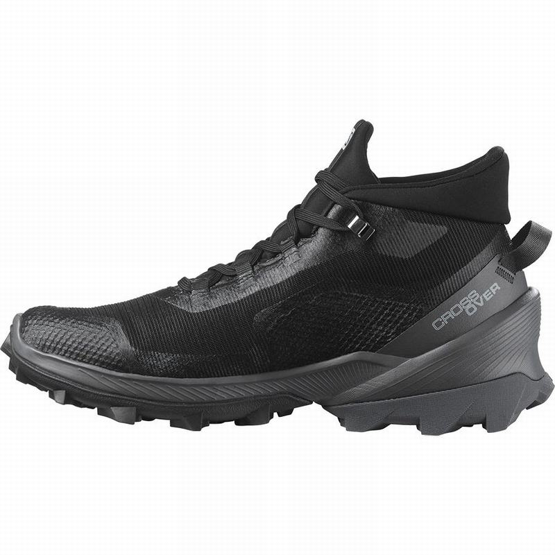 Black Women's Salomon CROSS OVER CHUKKA GORE-TEX Hiking Shoes | 263-GEHXNR