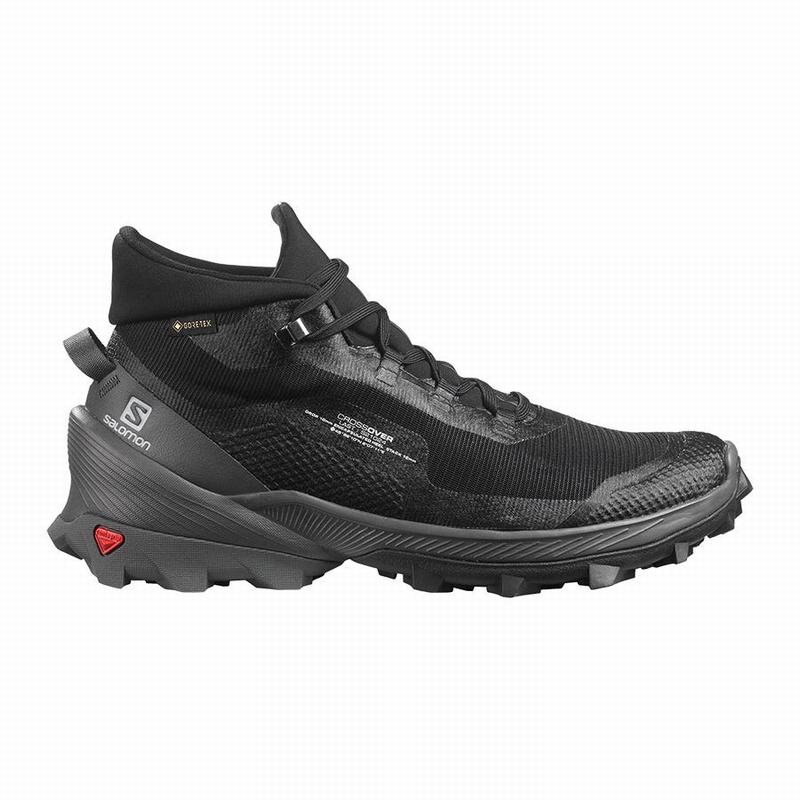 Black Women\'s Salomon CROSS OVER CHUKKA GORE-TEX Hiking Shoes | 263-GEHXNR