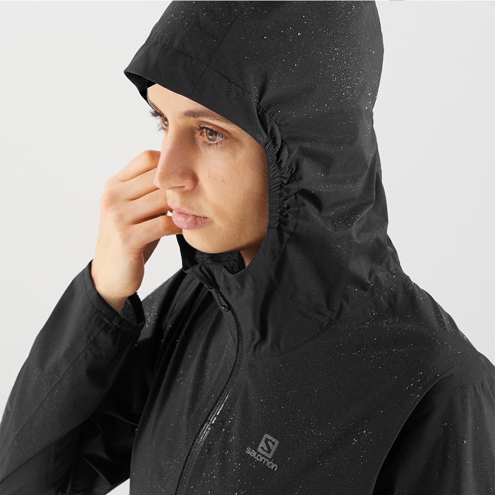 Black Women's Salomon LIGHTNING WP JKT W Jackets | 941-TRJPXD