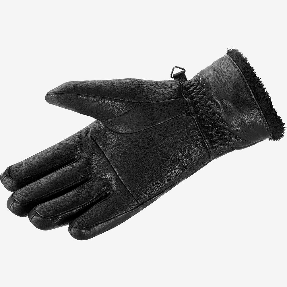 Black Women's Salomon NATIVE W Gloves | 076-UJPKBA