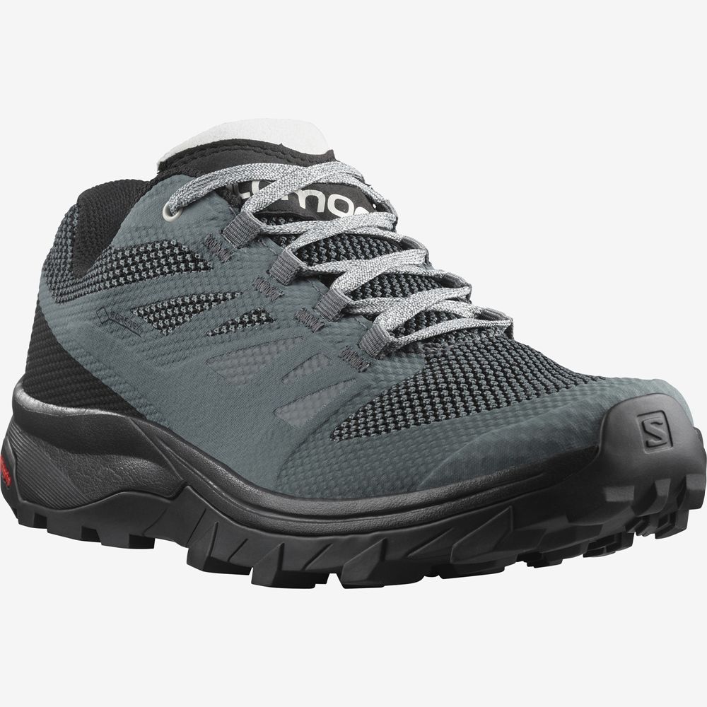 Black Women's Salomon OUTLINE GORE-TEX Hiking Shoes | 061-LYRXKB