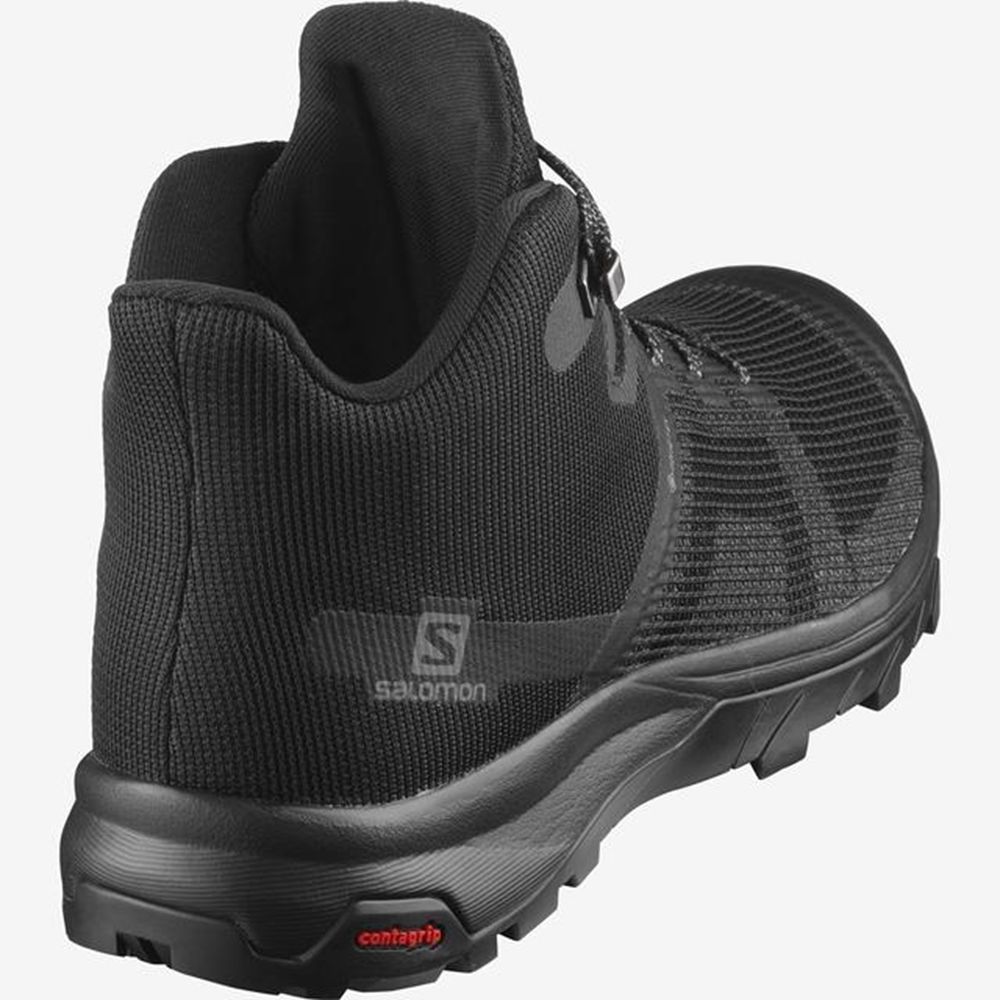 Black Women's Salomon OUTLINE PRISM MID GTX Hiking Shoes | 790-OJRAUV