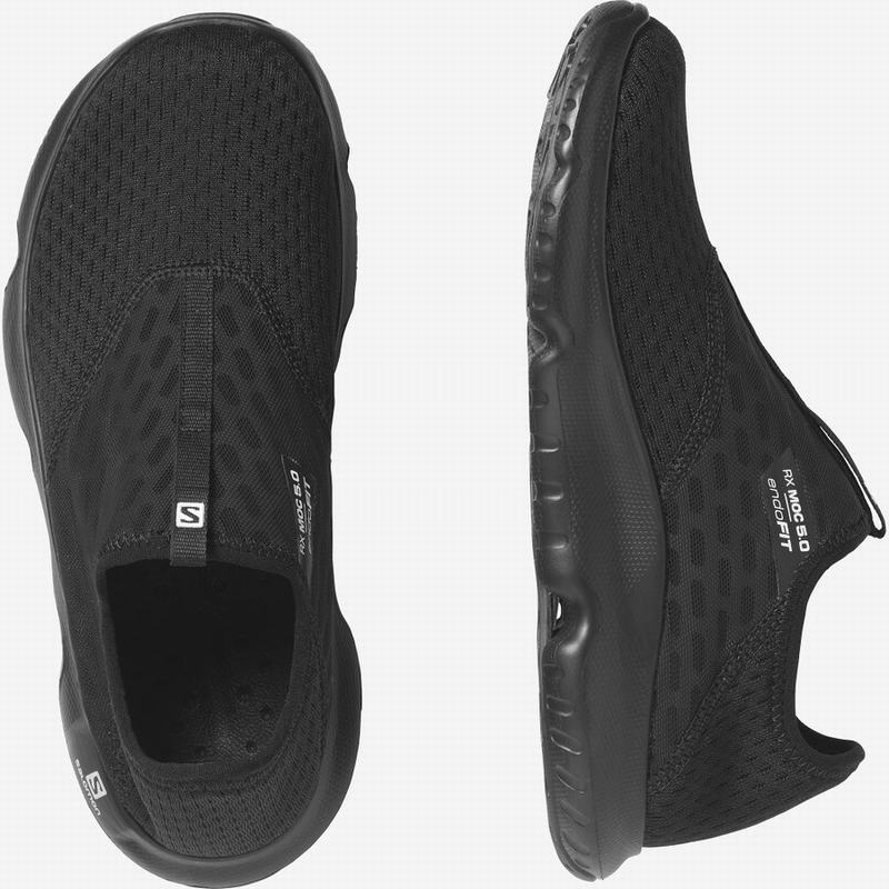 Black Women's Salomon REELAX MOC 5.0 Slippers | 690-BRVXKE