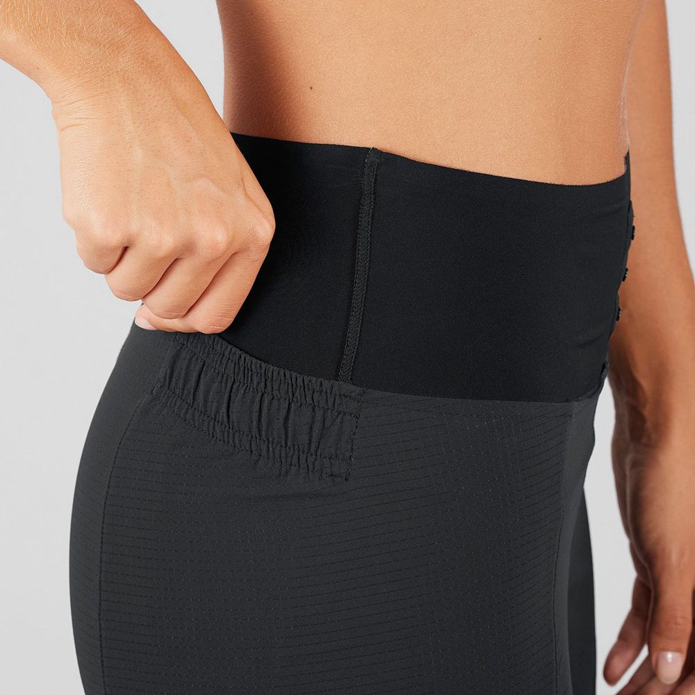 Black Women's Salomon S/LAB Shorts | 426-KFTQJM