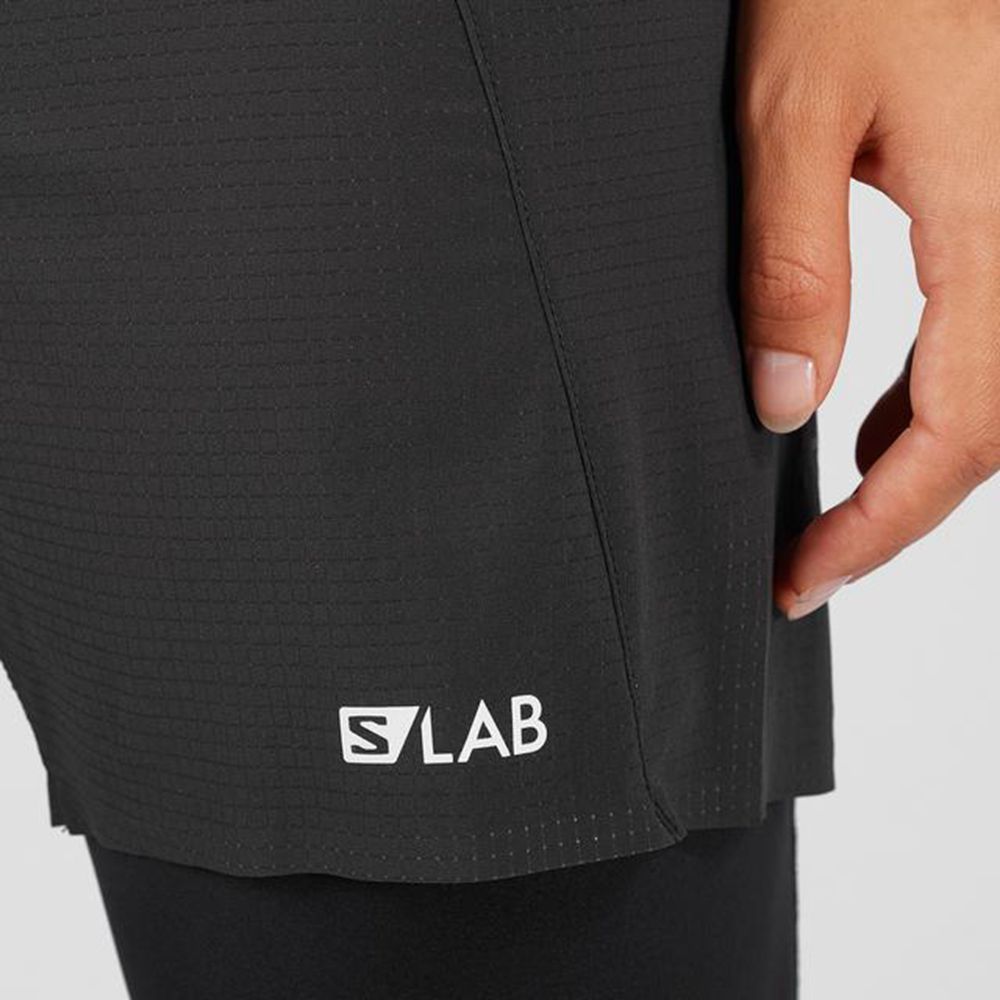 Black Women's Salomon S/LAB Shorts | 426-KFTQJM