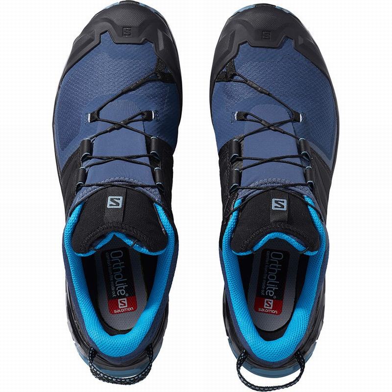 Blue / Black Men's Salomon XA WILD GORE-TEX Trail Running Shoes | 714-LFPHQX